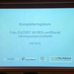 Kurs o info från Ehpa, SKVP, Energimyndigheten samt INCERT